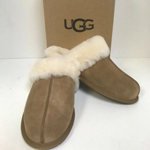 UGG Scuffette II Chestnut Suede Slippers - Picture 1 of 4
